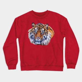 Sumatran Tiger with his eyes on you Crewneck Sweatshirt